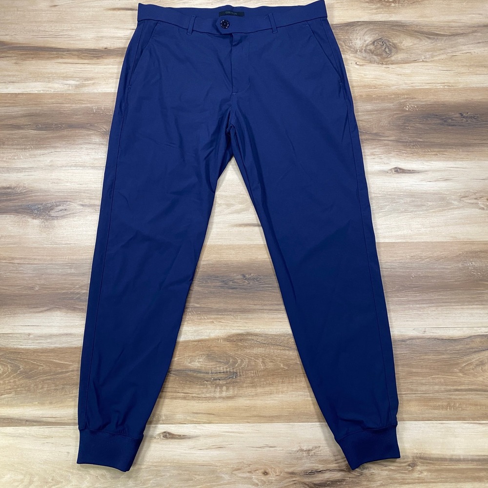 Greyson Joggers Mens 34 Montauk Performance Stretch Golf Pants Navy Blue Sporty